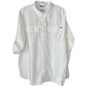 Columbia Kestrel Trail Vented Stretch Omni Shade L/S White Shirt - XL
